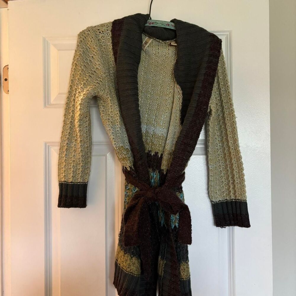 Bke Women's multi Cardigan boho y2k sz medium